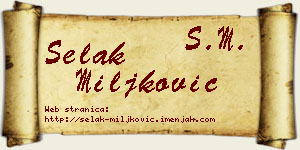 Selak Miljković vizit kartica